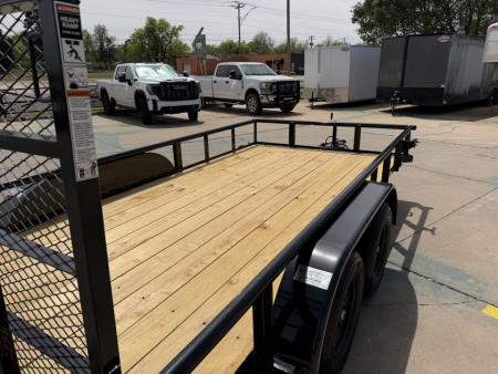 New #262171 2026 TOP HAT MP 14 X 83 TANDEM AXLE PIPE TOP 7K UTILITY W/ 48" RAMP GATE