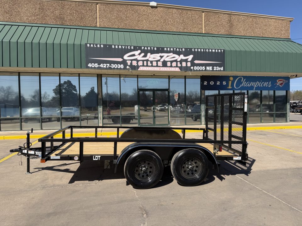 New #262468 2026 TOP HAT LDT 12 X 77 TANDEM AXLE SQUARE TUBE TOP 7K UTILITY W/ RAMP GATE