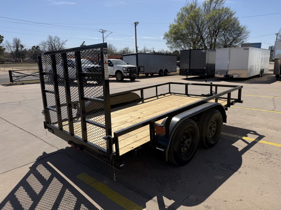 New #262468 2026 TOP HAT LDT 12 X 77 TANDEM AXLE SQUARE TUBE TOP 7K UTILITY W/ RAMP GATE