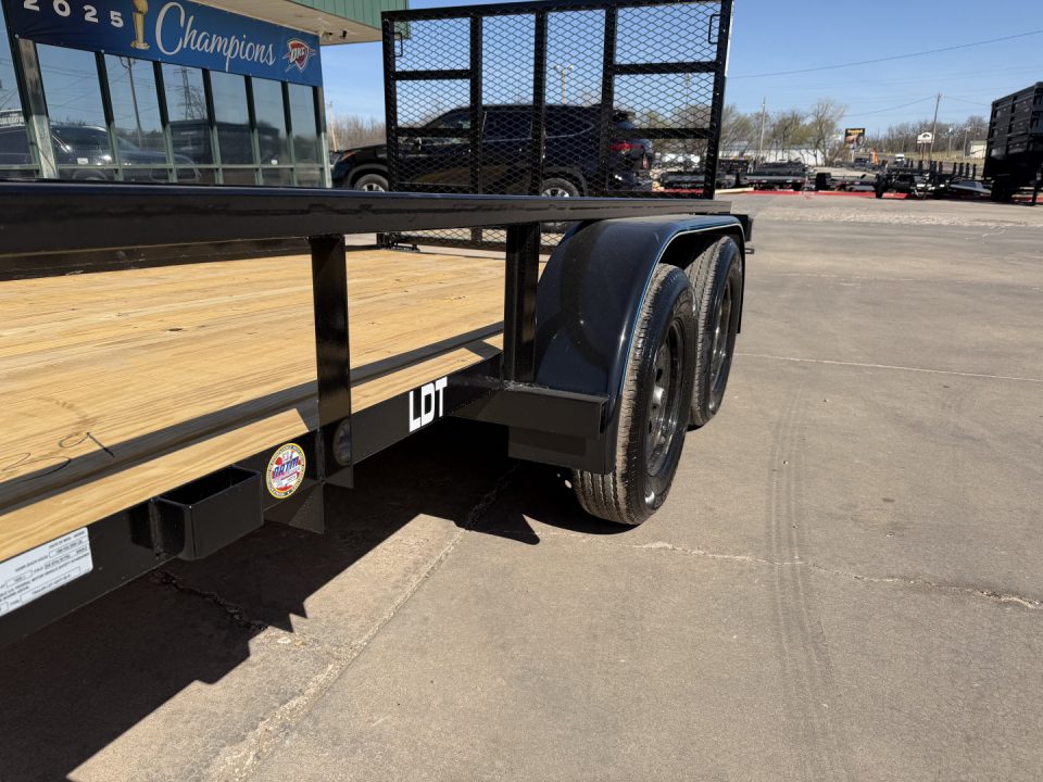 New #262468 2026 TOP HAT LDT 12 X 77 TANDEM AXLE SQUARE TUBE TOP 7K UTILITY W/ RAMP GATE