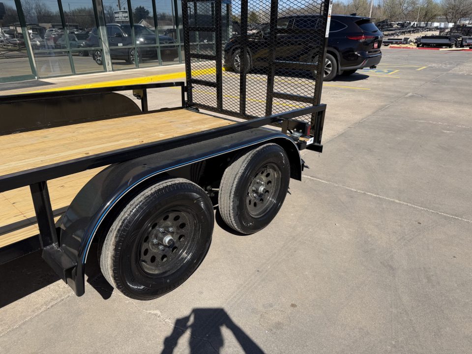 New #262468 2026 TOP HAT LDT 12 X 77 TANDEM AXLE SQUARE TUBE TOP 7K UTILITY W/ RAMP GATE