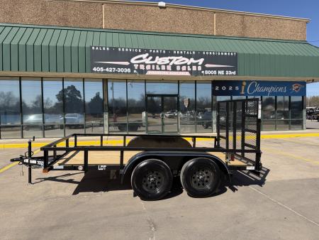 New #262468 2026 TOP HAT LDT 12 X 77 TANDEM AXLE SQUARE TUBE TOP 7K UTILITY W/ RAMP GATE