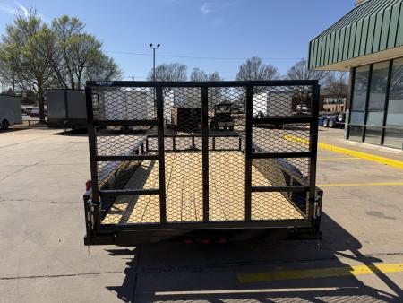 New #262468 2026 TOP HAT LDT 12 X 77 TANDEM AXLE SQUARE TUBE TOP 7K UTILITY W/ RAMP GATE