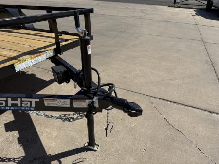 New #262468 2026 TOP HAT LDT 12 X 77 TANDEM AXLE SQUARE TUBE TOP 7K UTILITY W/ RAMP GATE