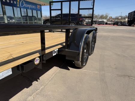 New #262468 2026 TOP HAT LDT 12 X 77 TANDEM AXLE SQUARE TUBE TOP 7K UTILITY W/ RAMP GATE