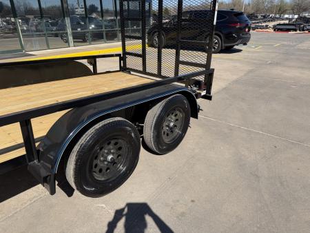 New #262468 2026 TOP HAT LDT 12 X 77 TANDEM AXLE SQUARE TUBE TOP 7K UTILITY W/ RAMP GATE