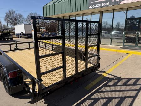 New #262468 2026 TOP HAT LDT 12 X 77 TANDEM AXLE SQUARE TUBE TOP 7K UTILITY W/ RAMP GATE