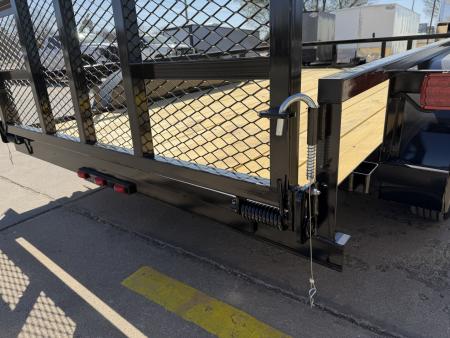 New #262468 2026 TOP HAT LDT 12 X 77 TANDEM AXLE SQUARE TUBE TOP 7K UTILITY W/ RAMP GATE