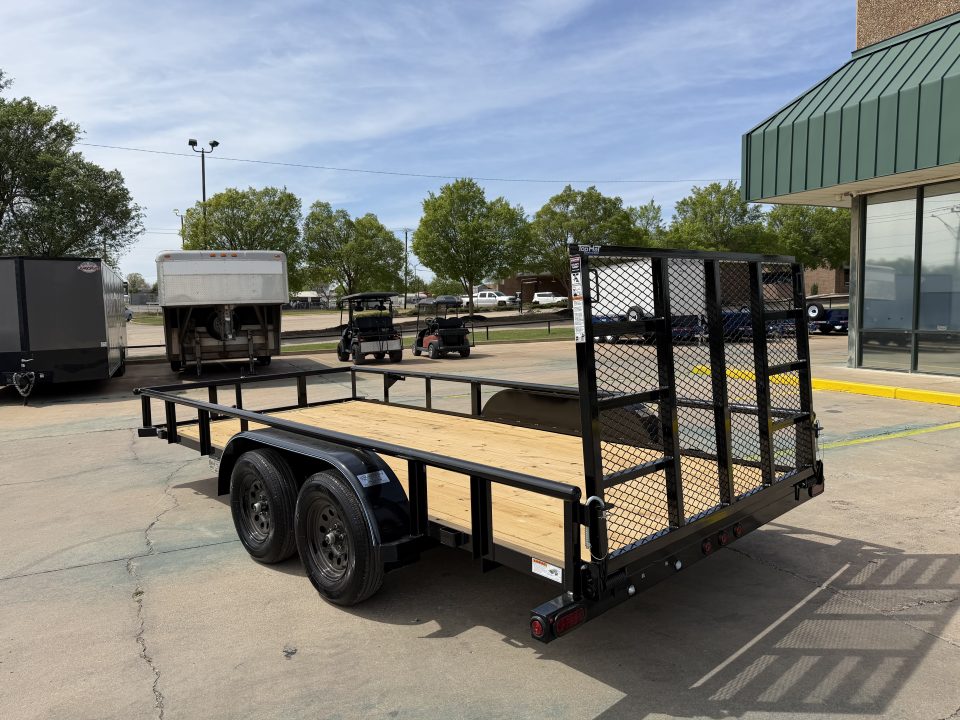 New #262094 2026 TOP HAT MP 16 X 83 TANDEM AXLE PIPE TOP UTILITY W/ 48" RAMP GATE