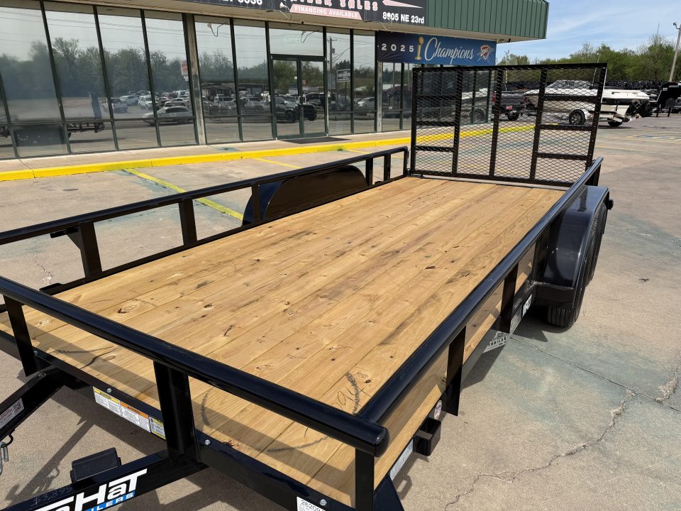 New #262094 2026 TOP HAT MP 16 X 83 TANDEM AXLE PIPE TOP UTILITY W/ 48" RAMP GATE