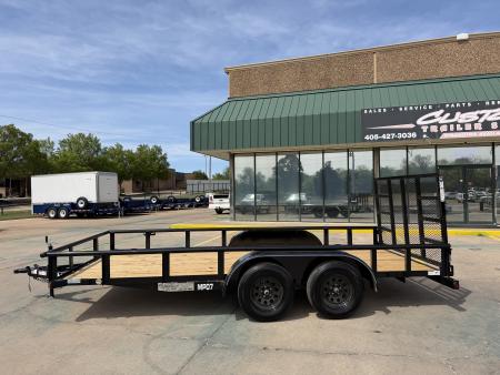 New #262094 2026 TOP HAT MP 16 X 83 TANDEM AXLE PIPE TOP UTILITY W/ 48" RAMP GATE