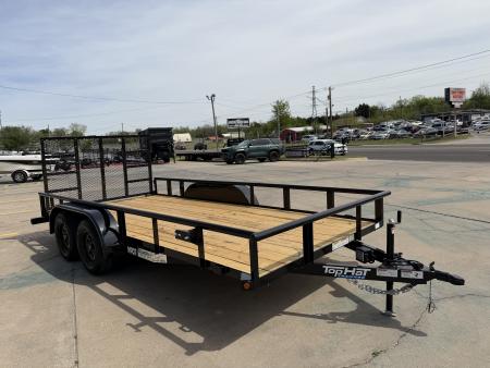 New #262094 2026 TOP HAT MP 16 X 83 TANDEM AXLE PIPE TOP UTILITY W/ 48" RAMP GATE