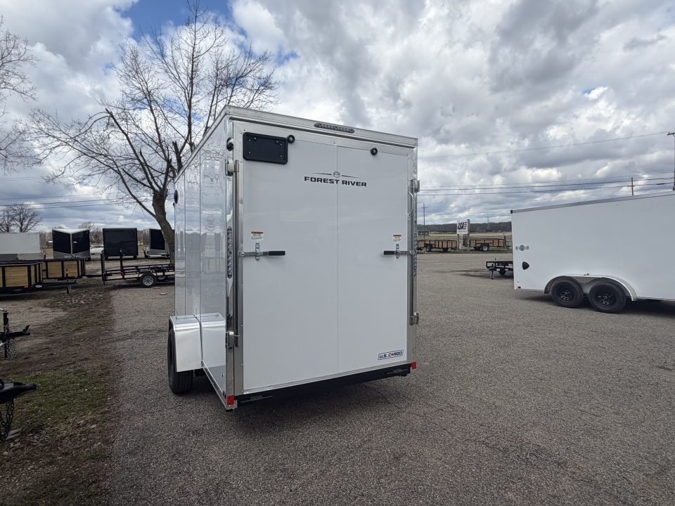 New 2026 US Cargo 6 x 12 Enclosed Trailer Ramp Door with 7FT INTERIOR - Screwless Exterior w/Upgraded Option