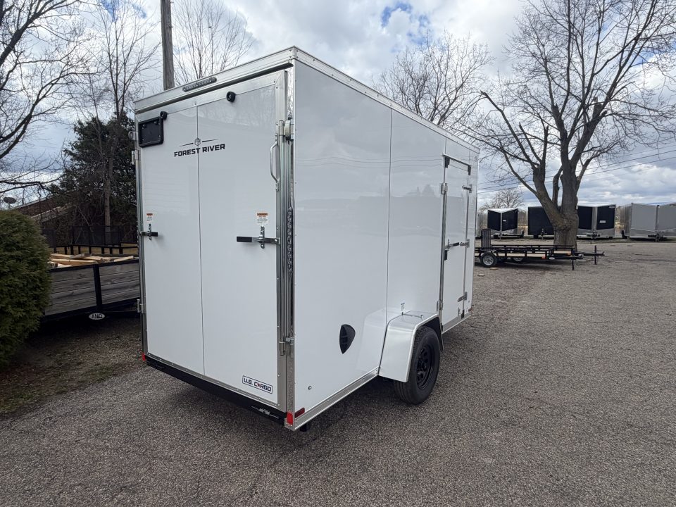 New 2026 US Cargo 6 x 12 Enclosed Trailer Ramp Door with 7FT INTERIOR - Screwless Exterior w/Upgraded Option