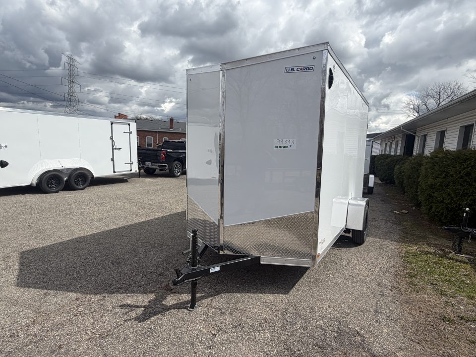 New 2026 US Cargo 6 x 12 Enclosed Trailer Ramp Door with 7FT INTERIOR - Screwless Exterior w/Upgraded Option
