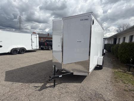 New 2026 US Cargo 6 x 12 Enclosed Trailer Ramp Door with 7FT INTERIOR - Screwless Exterior w/Upgraded Option