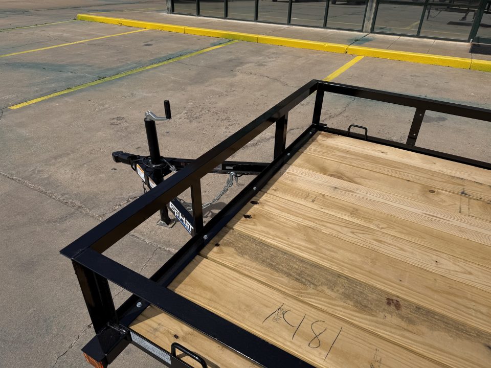 New #261481 2026 TOP HAT DJX 5 X 12 SINGLE AXLE ANGLE TOP 3.5K UTILITY W/ 48" RAMP GATE