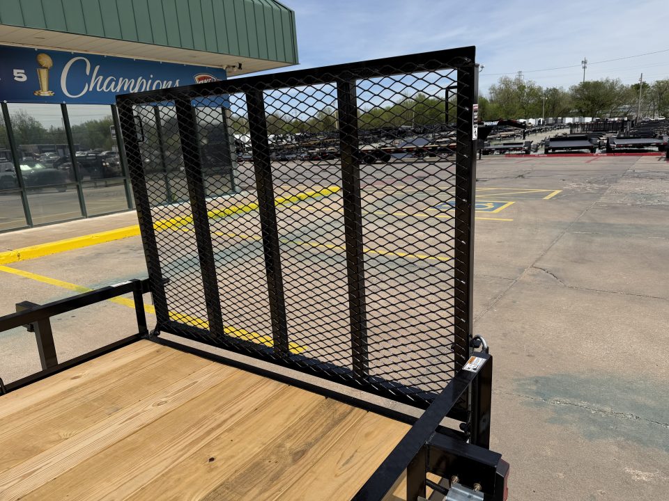 New #261481 2026 TOP HAT DJX 5 X 12 SINGLE AXLE ANGLE TOP 3.5K UTILITY W/ 48" RAMP GATE