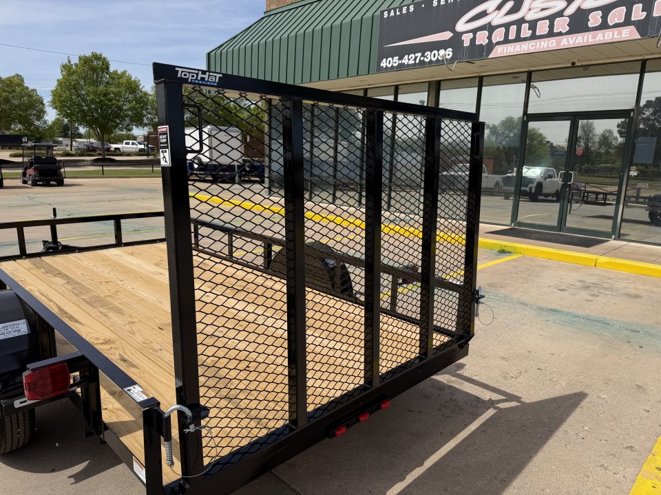 New #261481 2026 TOP HAT DJX 5 X 12 SINGLE AXLE ANGLE TOP 3.5K UTILITY W/ 48" RAMP GATE