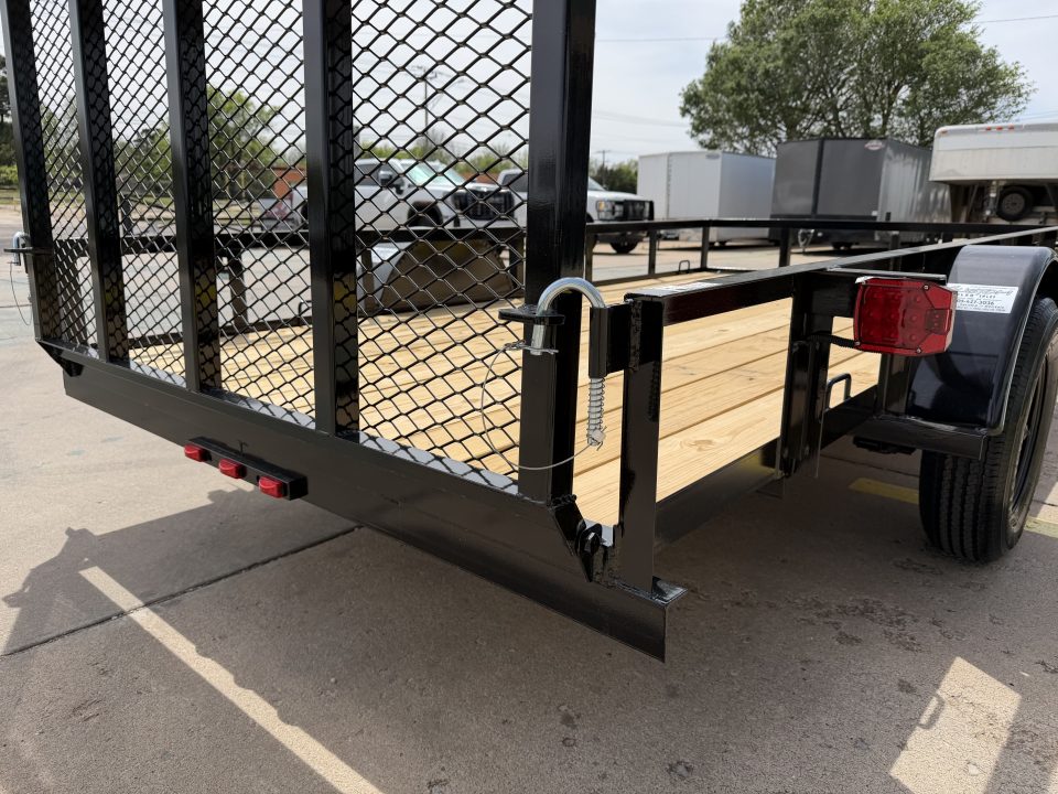 New #261481 2026 TOP HAT DJX 5 X 12 SINGLE AXLE ANGLE TOP 3.5K UTILITY W/ 48" RAMP GATE