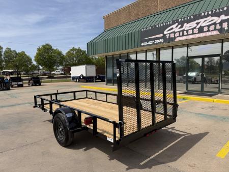 New #261481 2026 TOP HAT DJX 5 X 12 SINGLE AXLE ANGLE TOP 3.5K UTILITY W/ 48" RAMP GATE