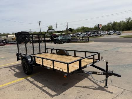 New #261481 2026 TOP HAT DJX 5 X 12 SINGLE AXLE ANGLE TOP 3.5K UTILITY W/ 48" RAMP GATE