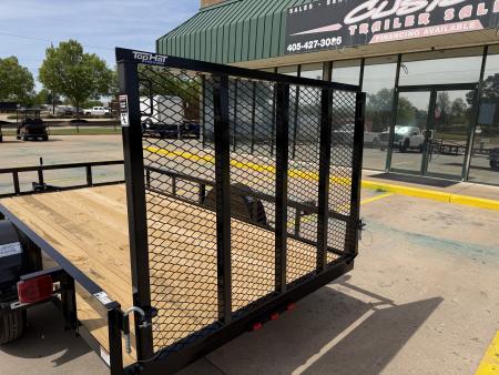 New #261481 2026 TOP HAT DJX 5 X 12 SINGLE AXLE ANGLE TOP 3.5K UTILITY W/ 48" RAMP GATE