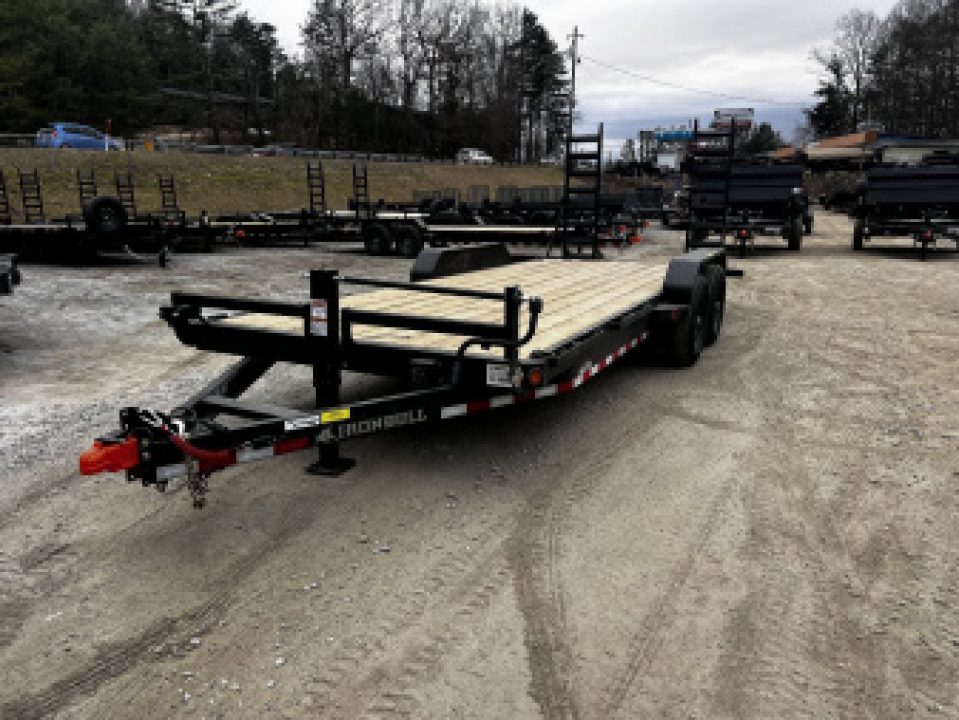 New 2026 Iron Bull ETB8320072 Equipment Trailer / 83"X20' (18' FLAT 2' DOVETAIL) / 2-7,000# AXLES / 235/80R16" 10 PLY TIRE AND WHEEL / STAND UP RAMPS