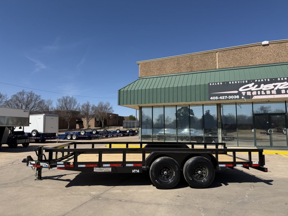 New #262321 2026 TOP HAT HT 18 X 83 TANDEM AXLE HEAVY DUTY SQUARE TUBE TOP UTILITY W/ SLIDE IN RAMPS