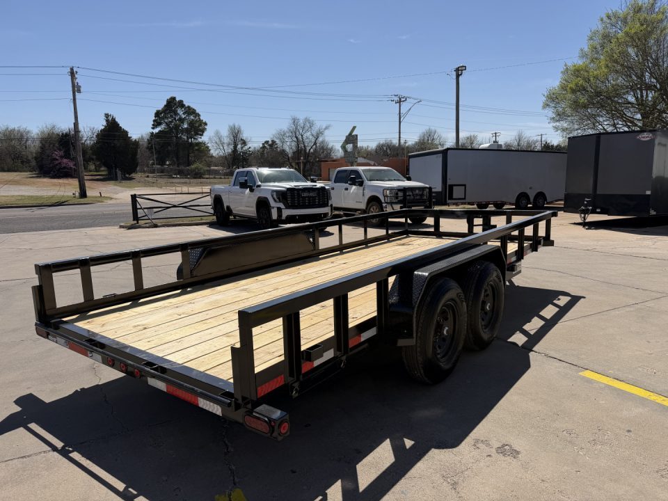 New #262321 2026 TOP HAT HT 18 X 83 TANDEM AXLE HEAVY DUTY SQUARE TUBE TOP UTILITY W/ SLIDE IN RAMPS