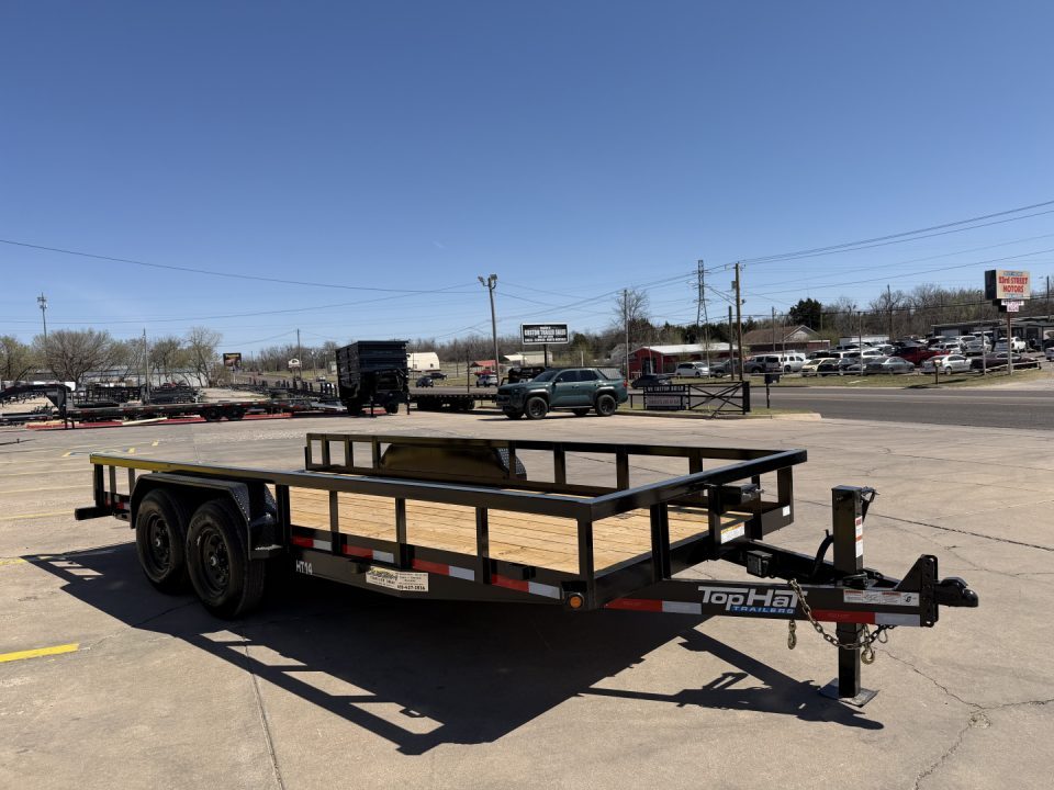 New #262321 2026 TOP HAT HT 18 X 83 TANDEM AXLE HEAVY DUTY SQUARE TUBE TOP UTILITY W/ SLIDE IN RAMPS