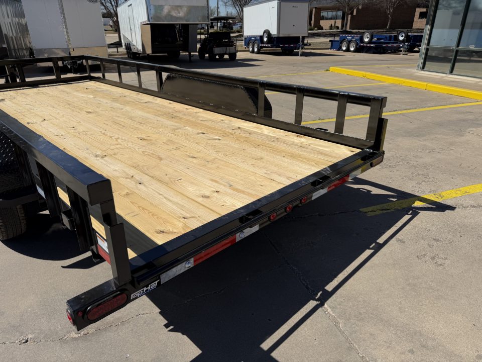 New #262321 2026 TOP HAT HT 18 X 83 TANDEM AXLE HEAVY DUTY SQUARE TUBE TOP UTILITY W/ SLIDE IN RAMPS