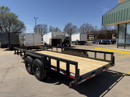 New #262321 2026 TOP HAT HT 18 X 83 TANDEM AXLE HEAVY DUTY SQUARE TUBE TOP UTILITY W/ SLIDE IN RAMPS