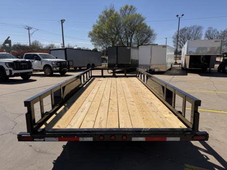 New #262321 2026 TOP HAT HT 18 X 83 TANDEM AXLE HEAVY DUTY SQUARE TUBE TOP UTILITY W/ SLIDE IN RAMPS