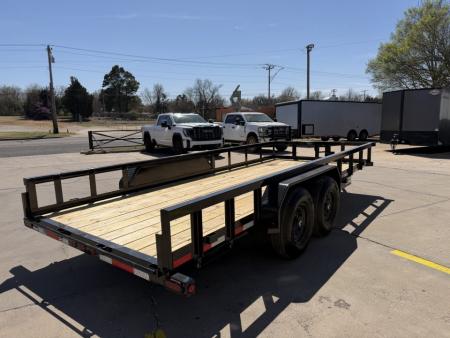 New #262321 2026 TOP HAT HT 18 X 83 TANDEM AXLE HEAVY DUTY SQUARE TUBE TOP UTILITY W/ SLIDE IN RAMPS