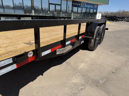 New #262321 2026 TOP HAT HT 18 X 83 TANDEM AXLE HEAVY DUTY SQUARE TUBE TOP UTILITY W/ SLIDE IN RAMPS