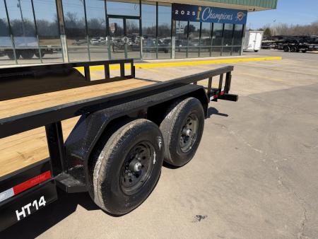 New #262321 2026 TOP HAT HT 18 X 83 TANDEM AXLE HEAVY DUTY SQUARE TUBE TOP UTILITY W/ SLIDE IN RAMPS