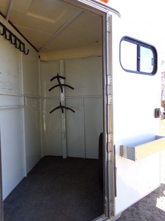 Used 2000 Circle J Bronco 2 Horse Slant Bumper Pull Horse Trailer