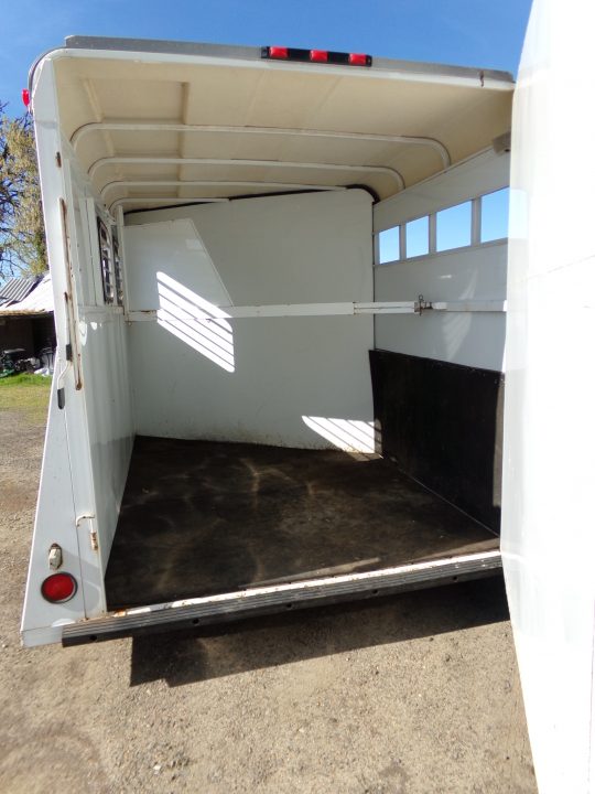 Used 2000 Circle J Bronco 2 Horse Slant Bumper Pull Horse Trailer
