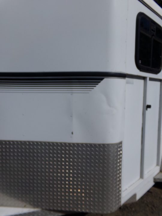 Used 2000 Circle J Bronco 2 Horse Slant Bumper Pull Horse Trailer