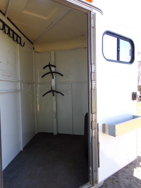 Used 2000 Circle J Bronco 2 Horse Slant Bumper Pull Horse Trailer