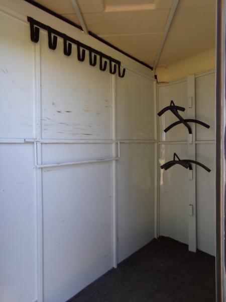 Used 2000 Circle J Bronco 2 Horse Slant Bumper Pull Horse Trailer