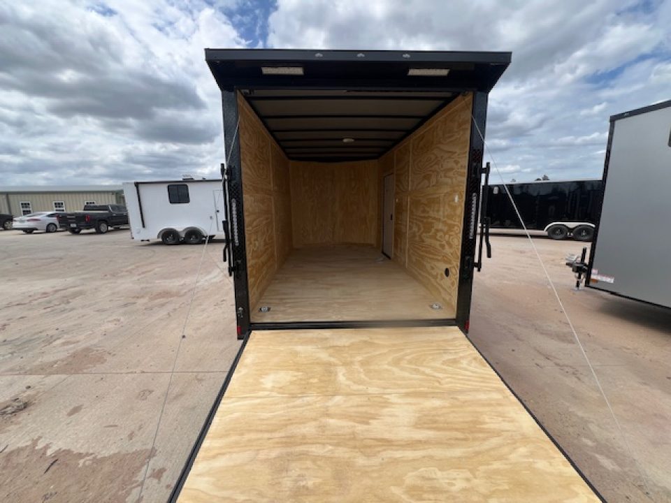 New 2026 Titanium 7x14 TA Enclosed Cargo Trailer Charcoal Polycore Blackout Package