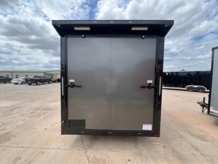 New 2026 Titanium 7x14 TA Enclosed Cargo Trailer Charcoal Polycore Blackout Package