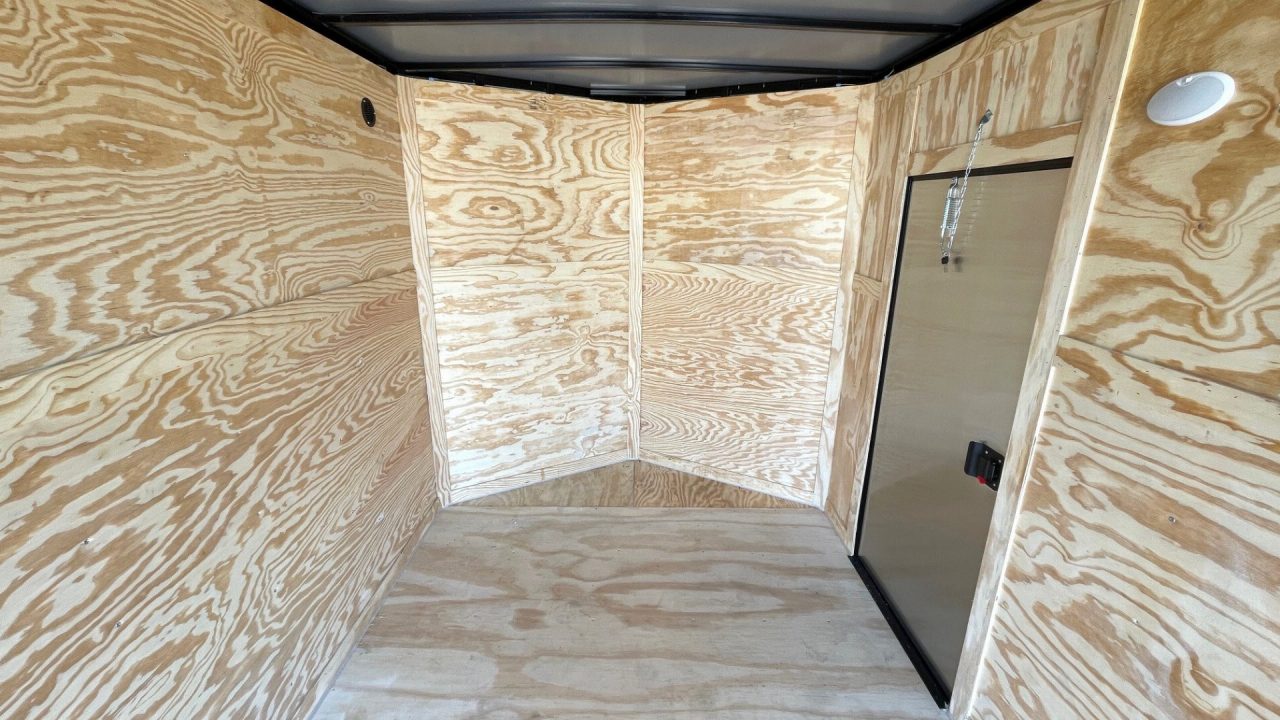 New 7x16 Blackout Tandem Axle Enclosed Cargo Trailer,, 7' Interior Height, .080 Polycore