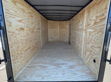 New 7x16 Blackout Tandem Axle Enclosed Cargo Trailer,, 7' Interior Height, .080 Polycore
