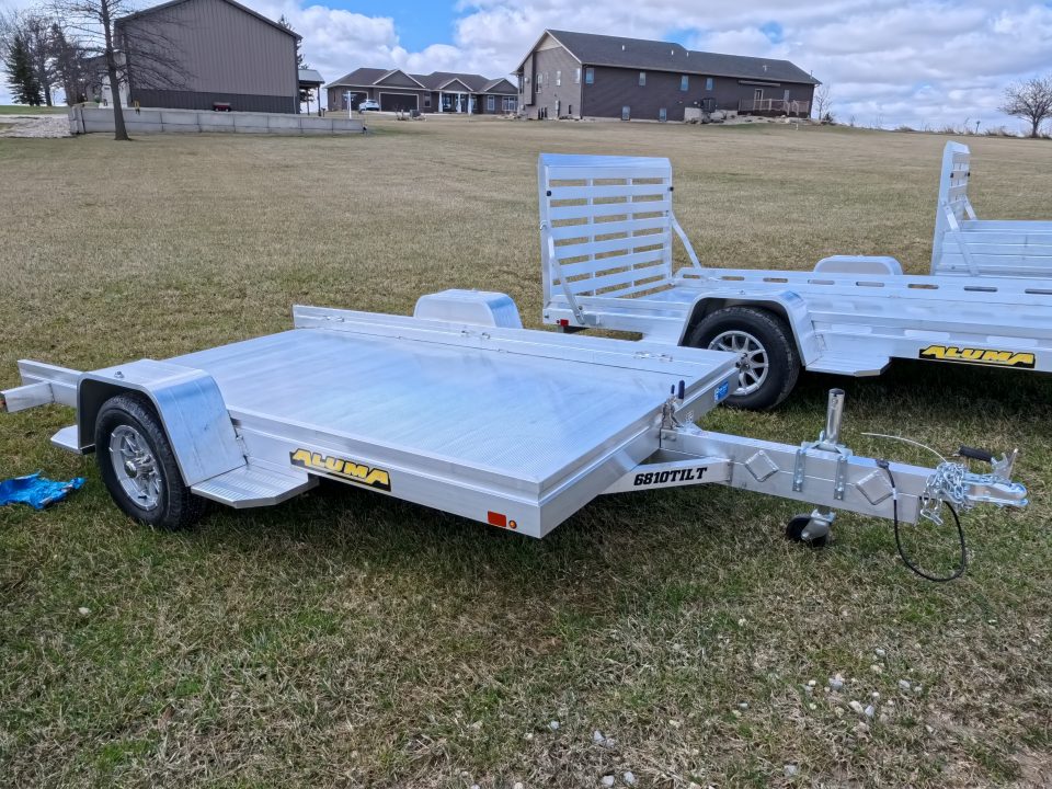 New 2027 Aluma 68 x 10 Tilt Trailer Single Axle with 2,200 lb. GVWR