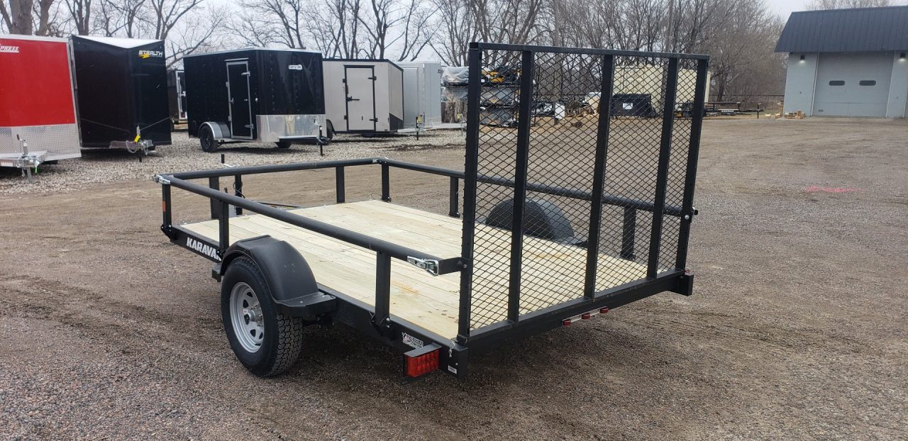 New 2026 Karavan 6x10 Utility Trailer with fold down sides