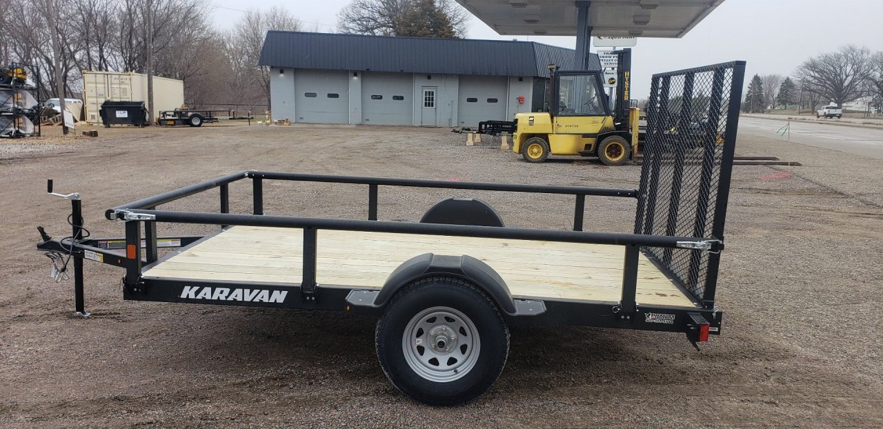 New 2026 Karavan 6x10 Utility Trailer with fold down sides