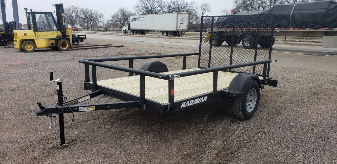 New 2026 Karavan 6x10 Utility Trailer with fold down sides